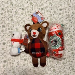 Dog Holiday Plush Toy Set